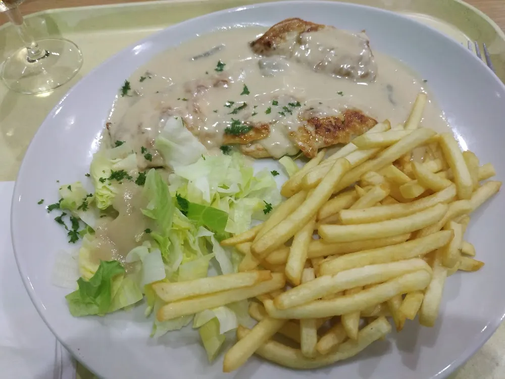 Escalope À la Crème Avec Champignons